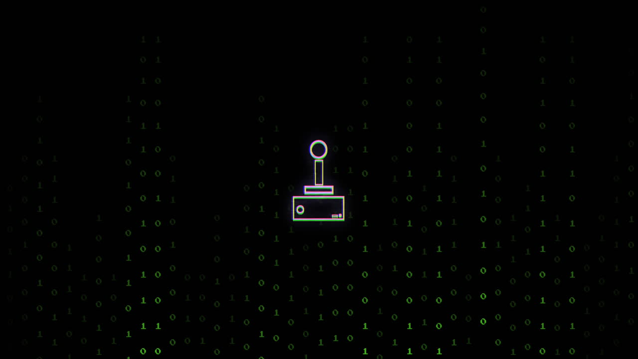 Animation of data processing over gamepad icon