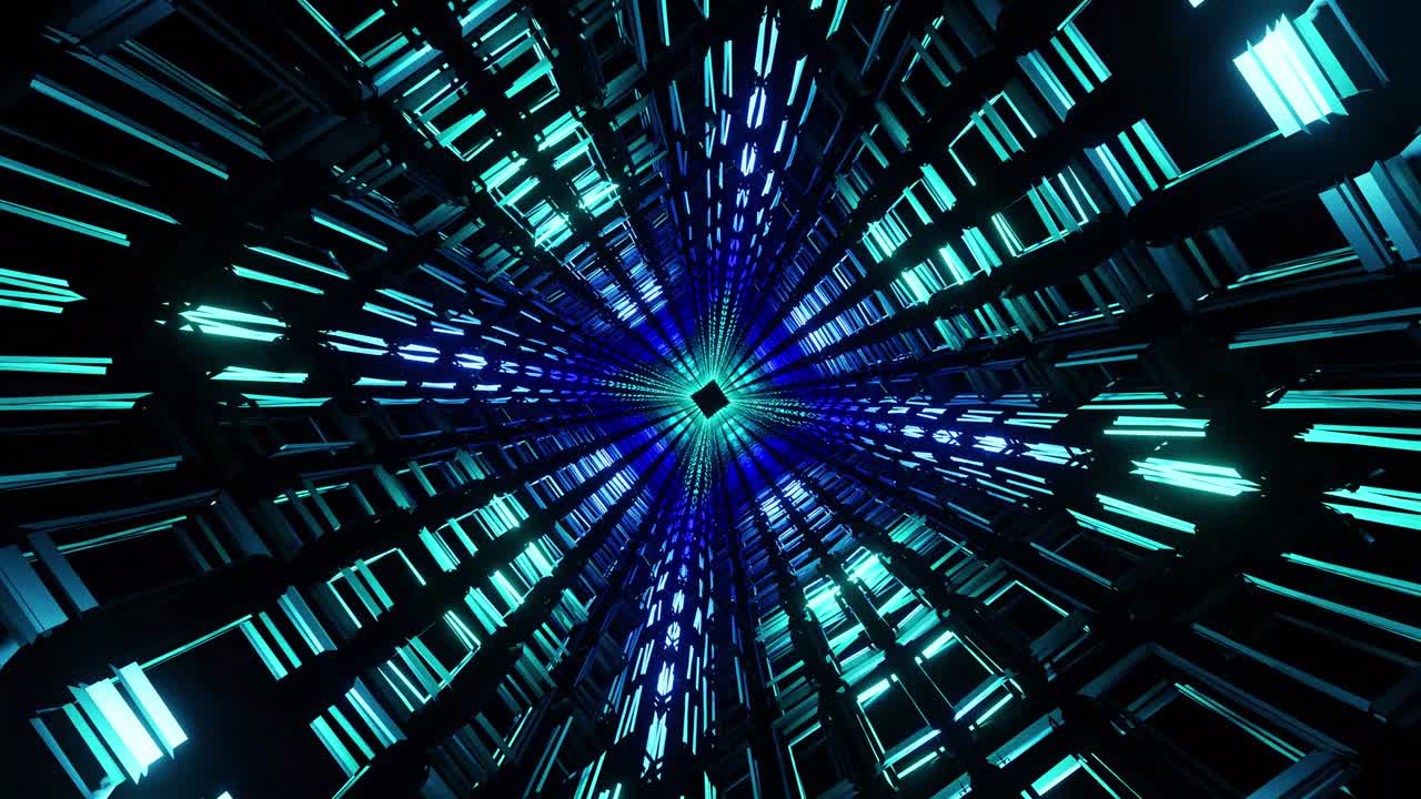 VJ loop futuristic jail tunnel motion