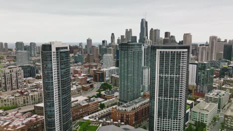 beautiful chicago downtown skyline background