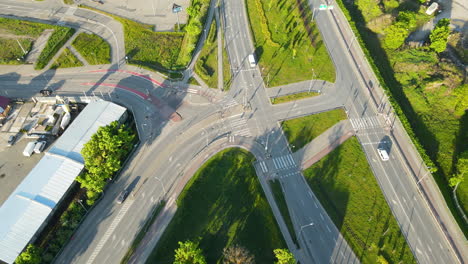 highway interchange at the city of gdansk in northern poland