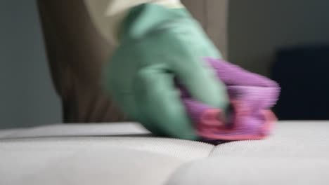 cleaning a light colored sofa