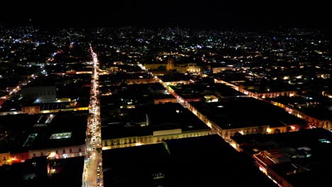 Beautiful-aerial-view-of-the-city-of-Oaxaca-in-Mexico