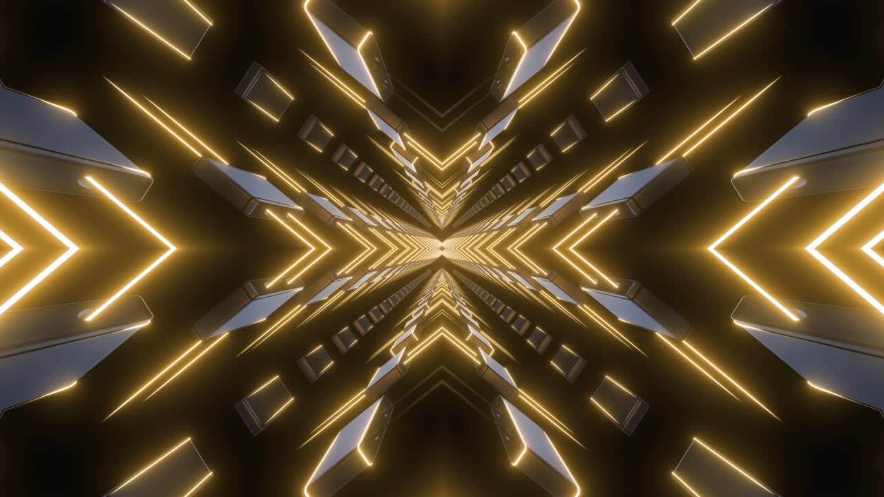 túnel de neón abstracto y futurista