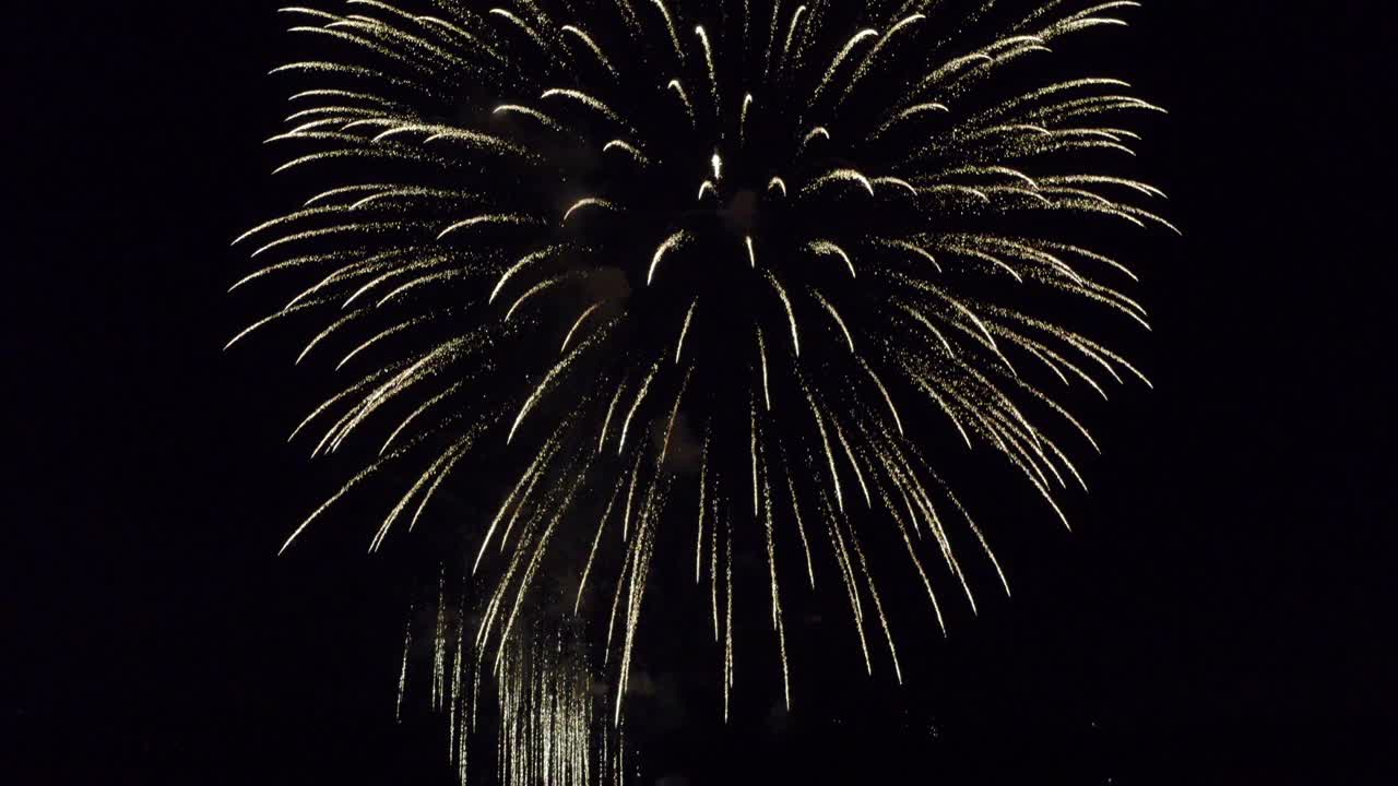 Drone of epic firework show