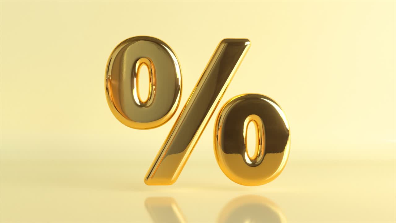 símbolo del porcentaje de oro