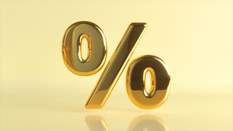 símbolo del porcentaje de oro