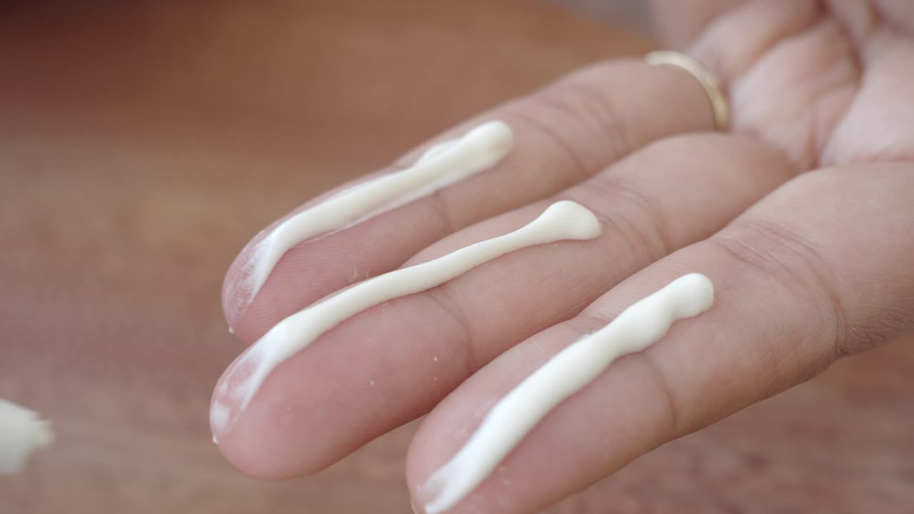 Applying Sunscreen on Hands