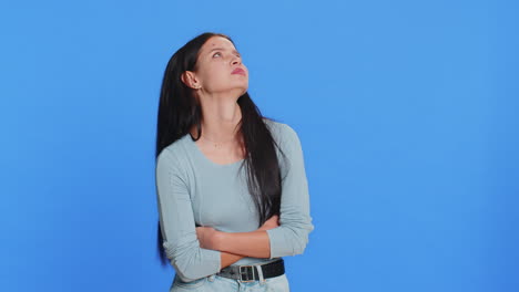 offended sad young woman having frustrated after quarrel fail lose ignores does not want to talk