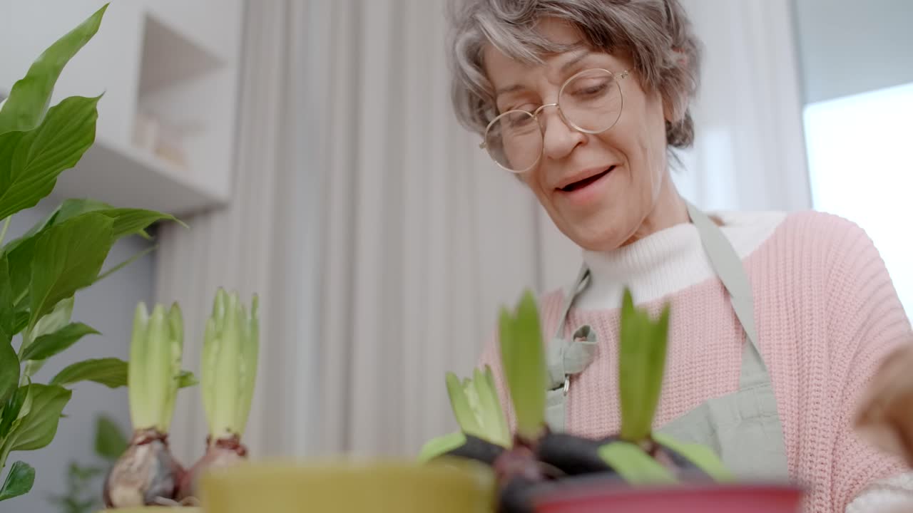 Senior Woman Gardening at Home