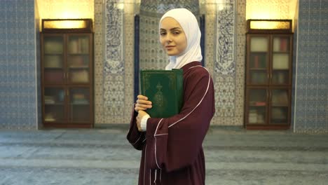 hijab girl in mosque