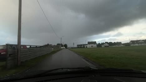 stormy afternoon in the countryside