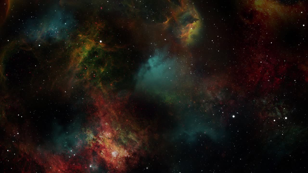 Universe filled with stars and nebula