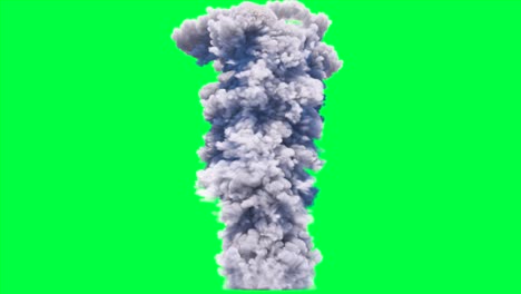 smoke and ink explosion on green screen