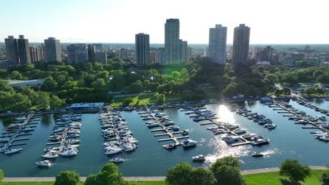 diversey harbor in lincoln park near downtown chicago