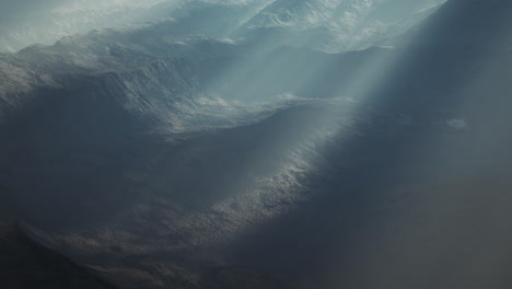 misty mountain ranges