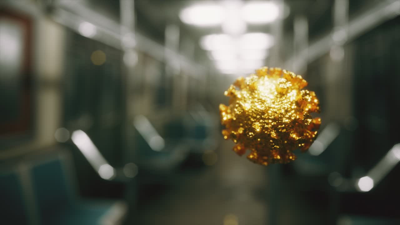 지하철 차량에서 코로나바이러스 코로나19 전염병