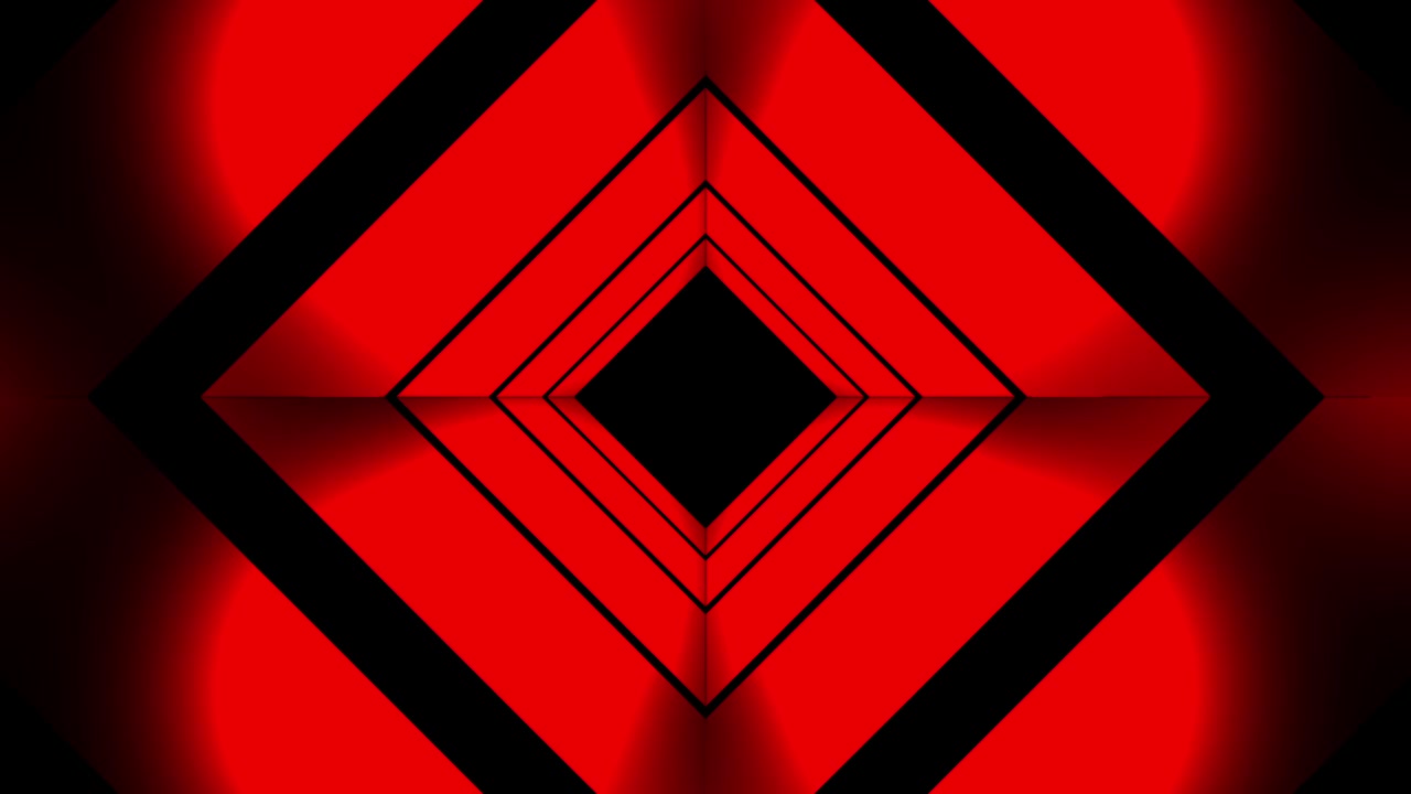 Loop di espansione e contrazione di forme geometriche rosse luminose