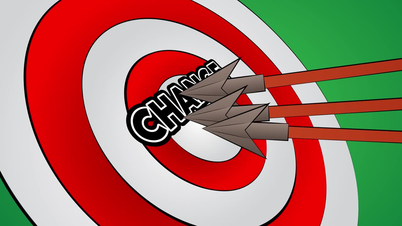 화살표는 텍스트 변경으로 황소의 눈을 맞았습니다.