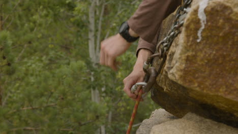 climber on a cliff