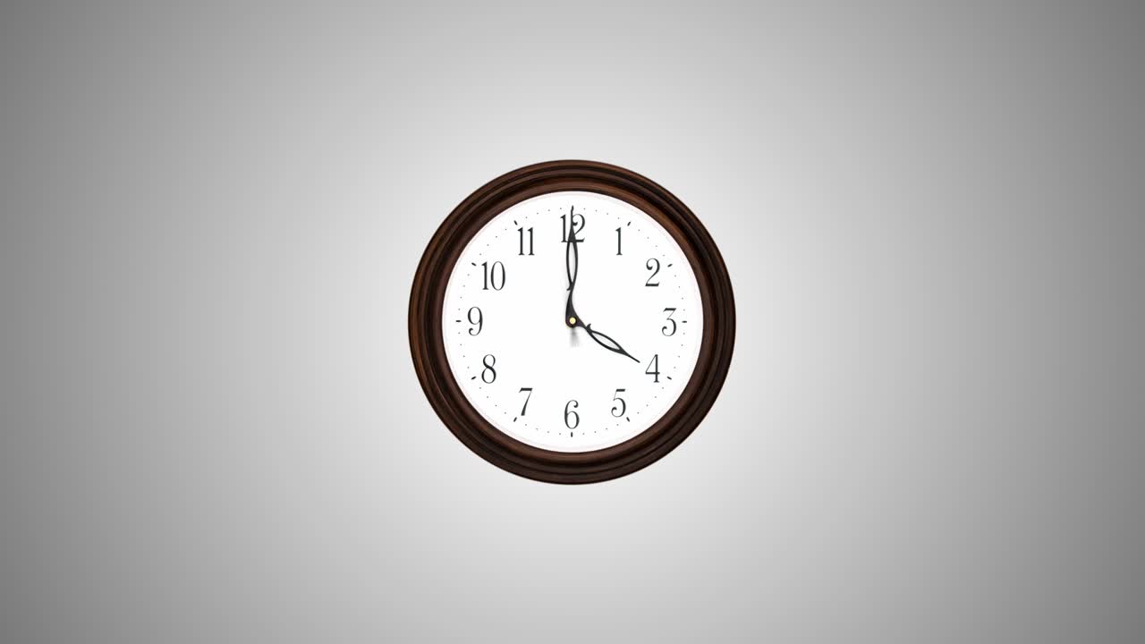 un reloj redondo montado en el lado. timelapse 4k