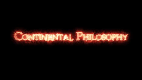 filosofía continental escrita con fuego.
