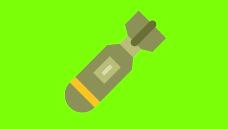 green screen , missle, rocket, bomb, high quality