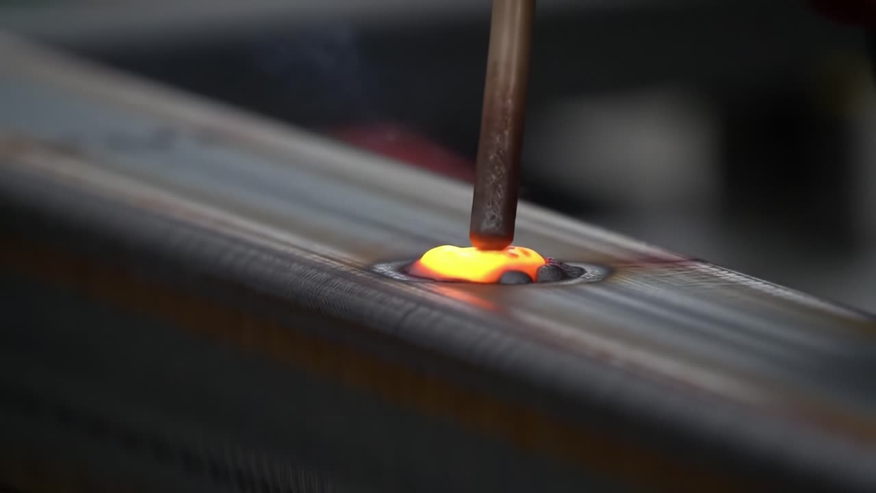 An Intense Glow of Molten Metal: Capturing the Precision of Welding and the Artistry Involved in Metal Fabrication Techniques in Two Dramatic Frames