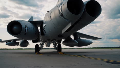 military jet on the ground