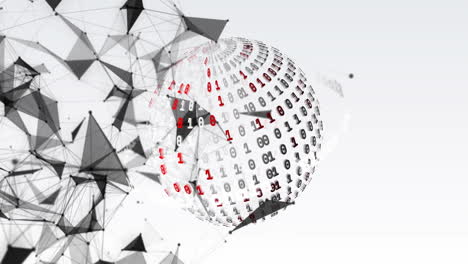 animación de la red de conexiones y procesamiento de datos en todo el mundo