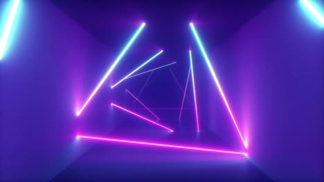 neon triangular tunnel