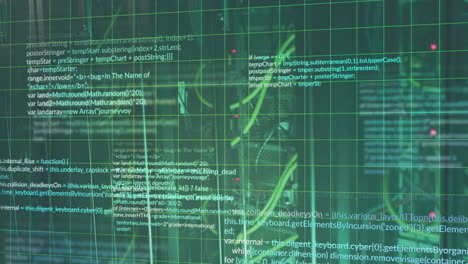 animación del procesamiento de datos frente al primer plano de un servidor informático.