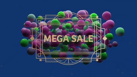 Animation-of-sale-text-over-colourful-spots