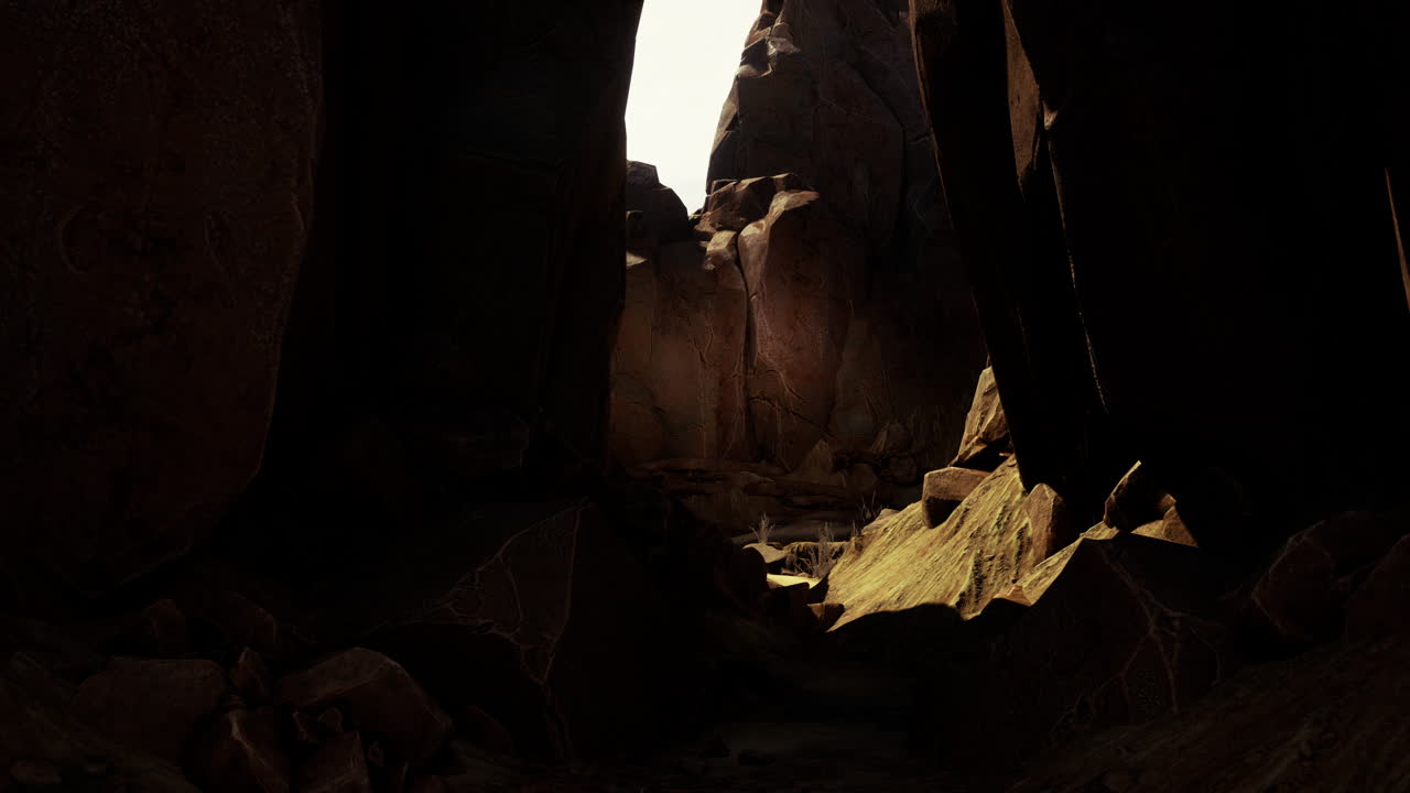 paisaje oscuro del cañón