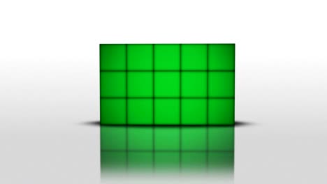 caída de los cubos de pantalla verde animación