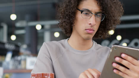 man using digital tablet 4k