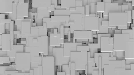 Animation-of-grey-3d-blocks-covering-grey-background