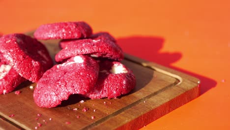 red velvet cookies with white chocolate chips