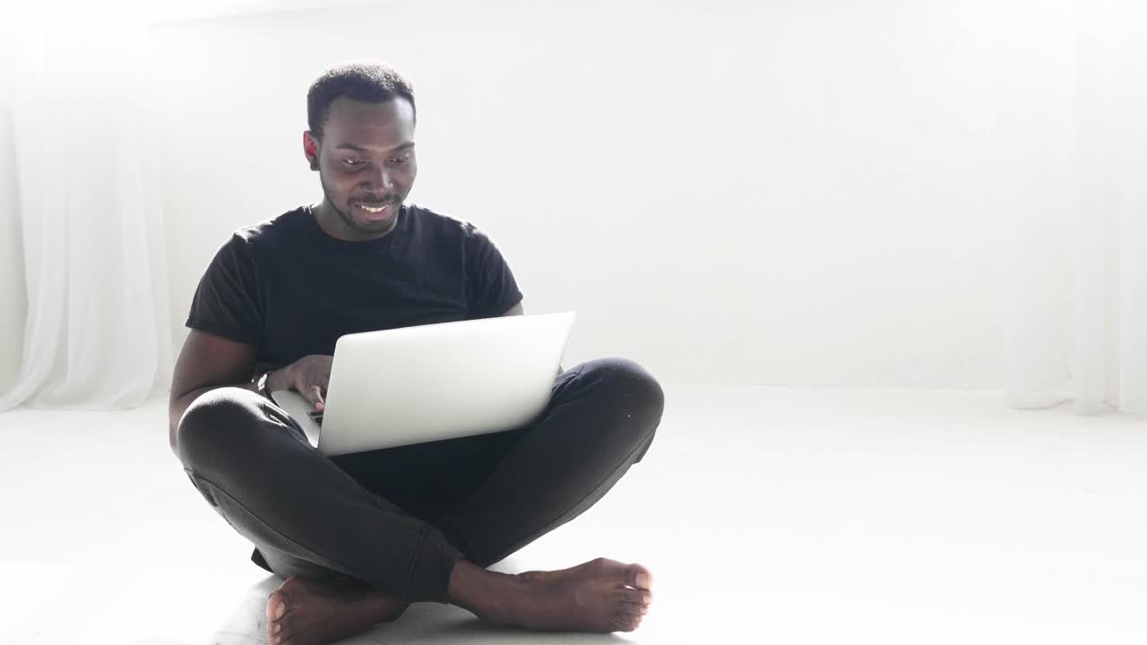 Man Working on Laptop