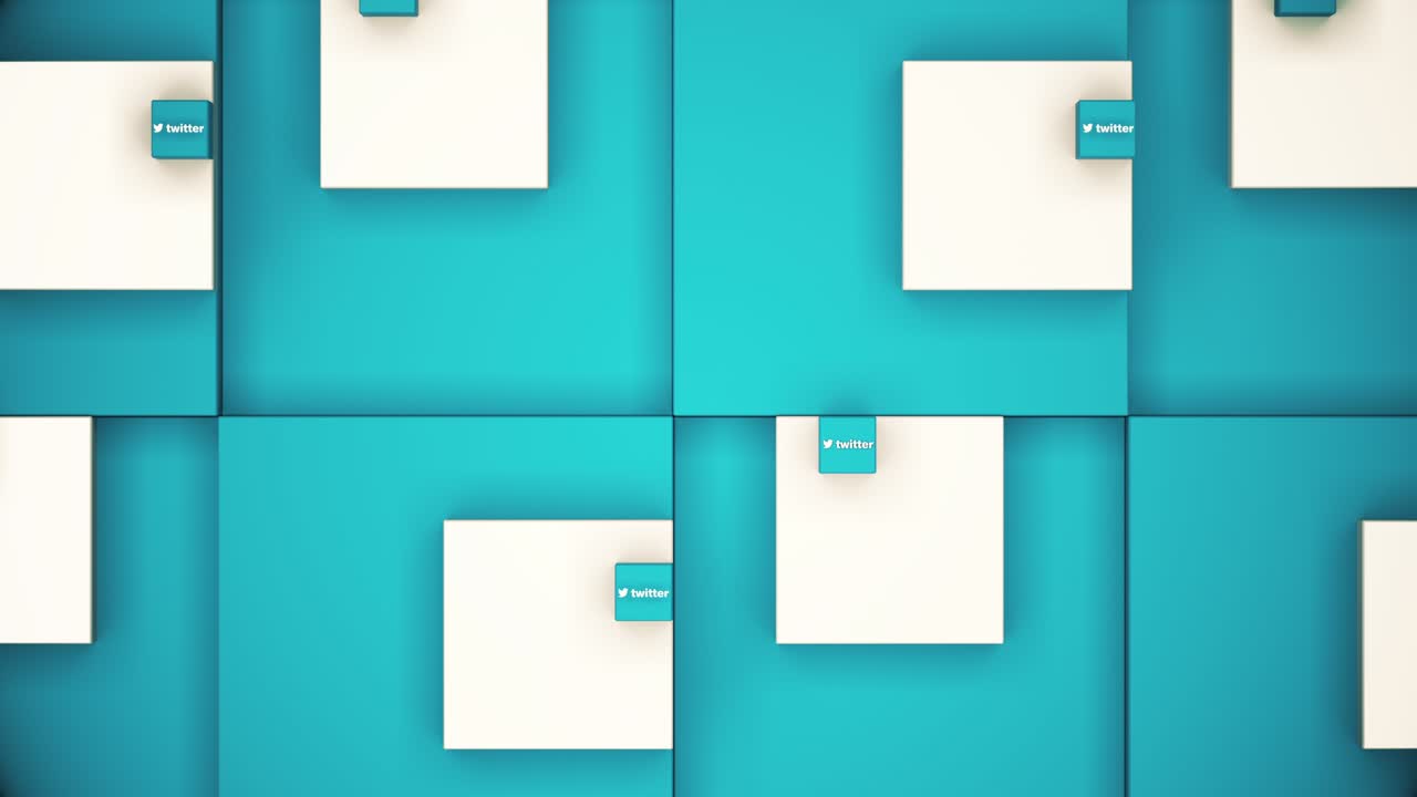 Twitter Social Media Background Top View Loop