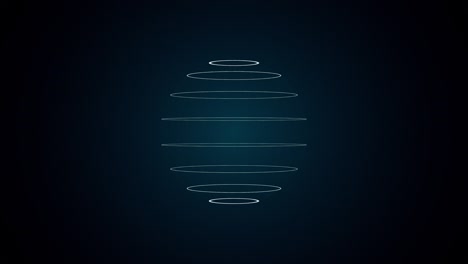 slow rotating wireframe of globe from triangles lines