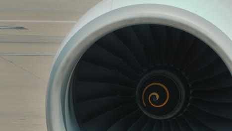 airliner engine detail - turbine rotating blades