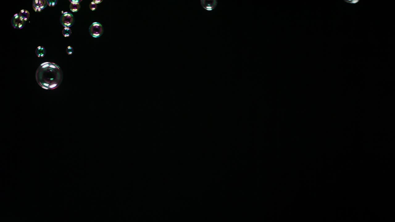 Soup Bubbles Isolated on Black Background