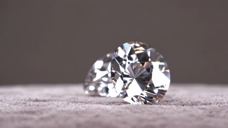 close-up of a beautiful round brilliant cut diamond