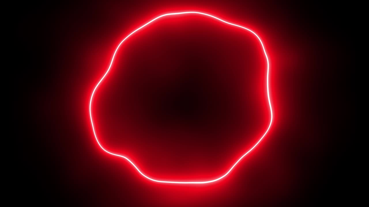 distorsión del círculo de neón animación brillante gráficos de movimiento