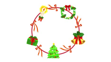 ornamento navideño en acuarela animación en bucle