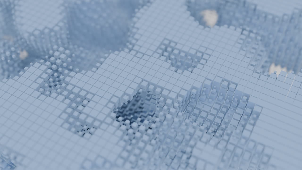 Abstract Digital Cube Grid Background