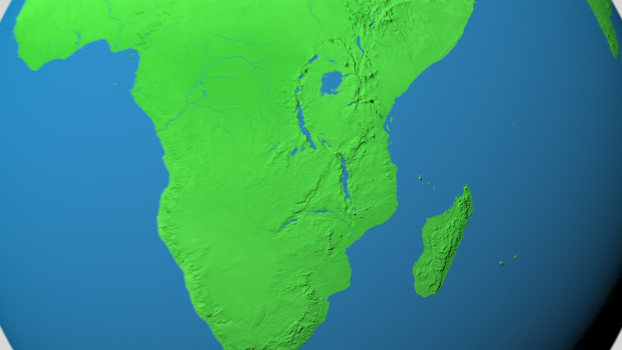 코모로스의 3d 지도를 확대합니다.