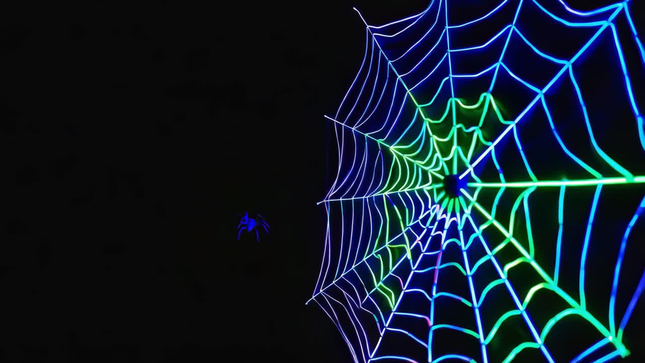 decoración de la red de araña brillante