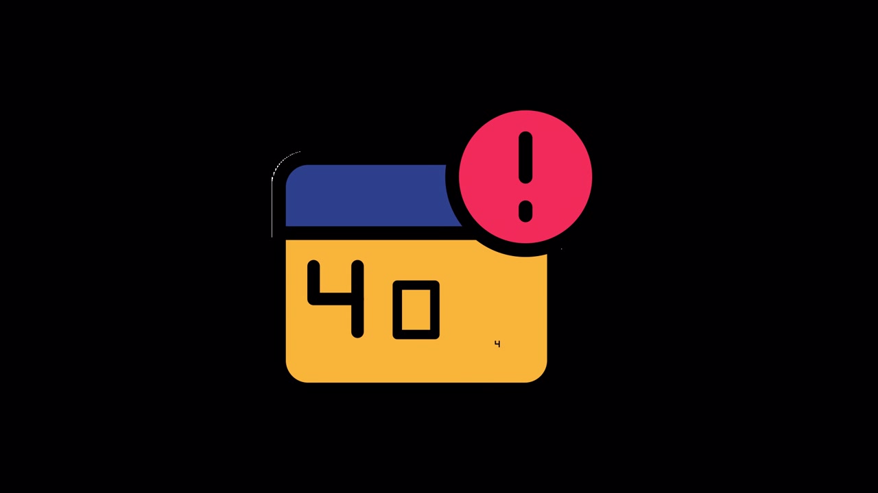 Animated 404 Not Found Error Icon
