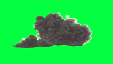 explosión de tinta en la pantalla verde